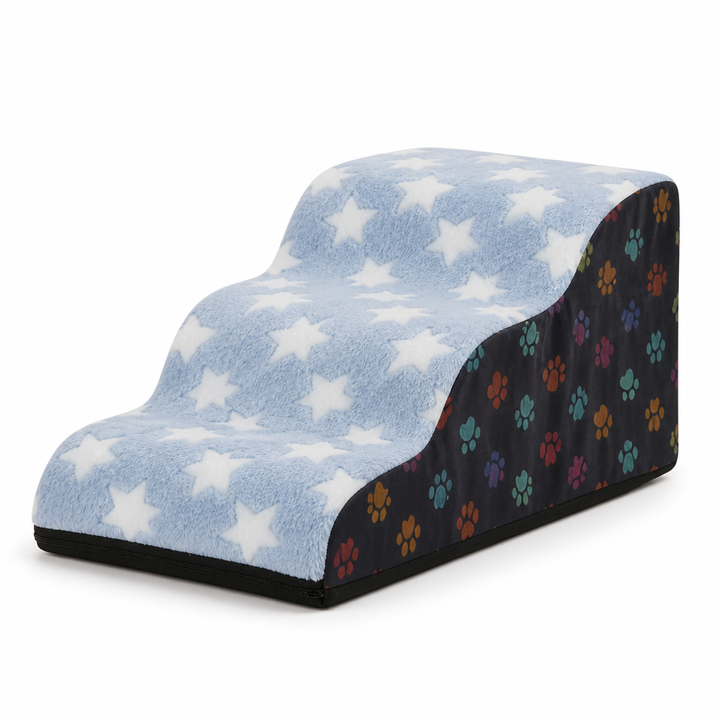 Plush Foam & Non-Slip Pet Stairs (Removable Washable Cover)