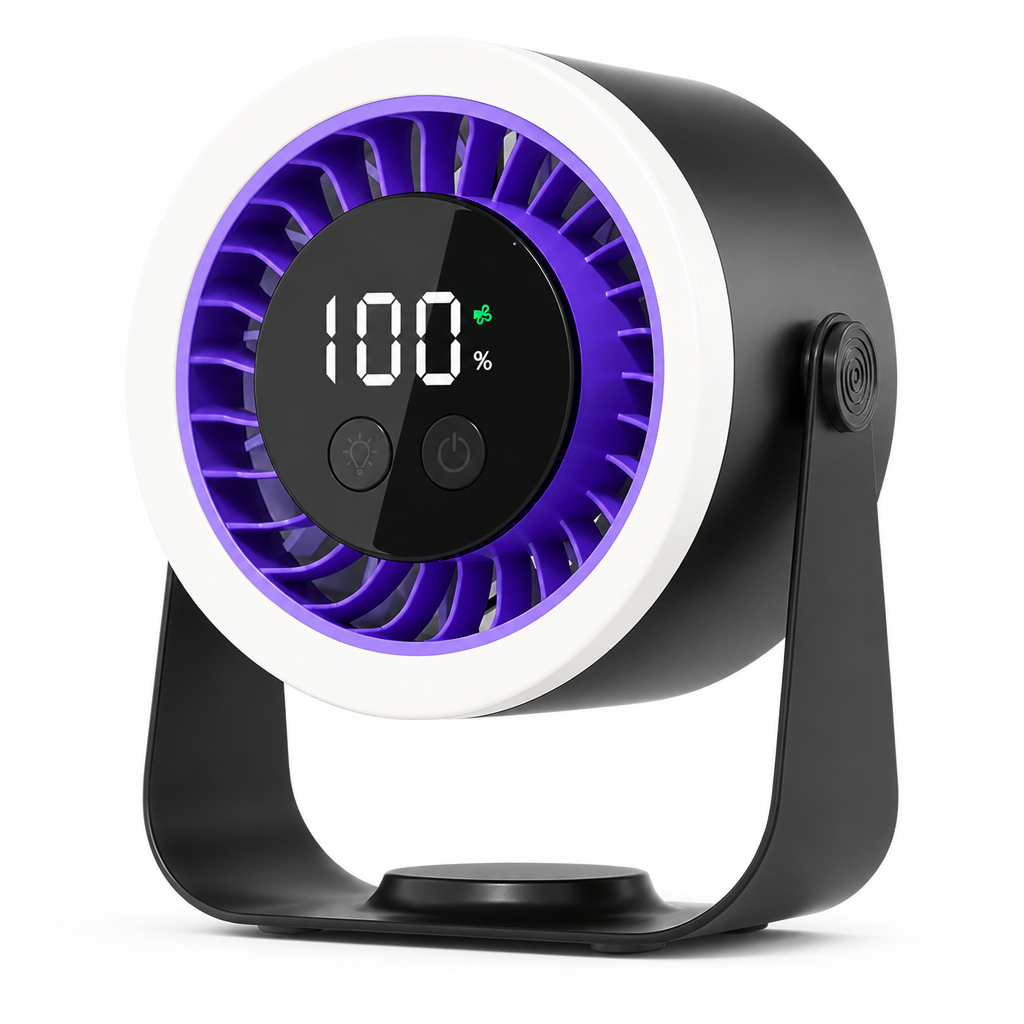 Whisper-Quiet 10-Speed USB-C Rechargeable Table Fan