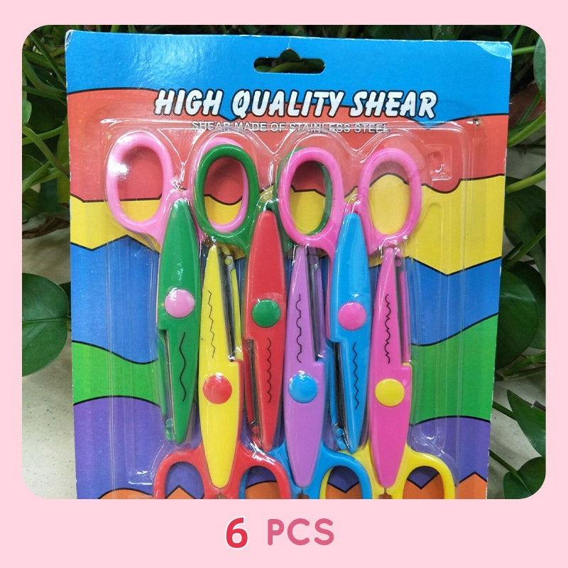 Children's Scissors Set – 6 Decorative Patterns for Crafting