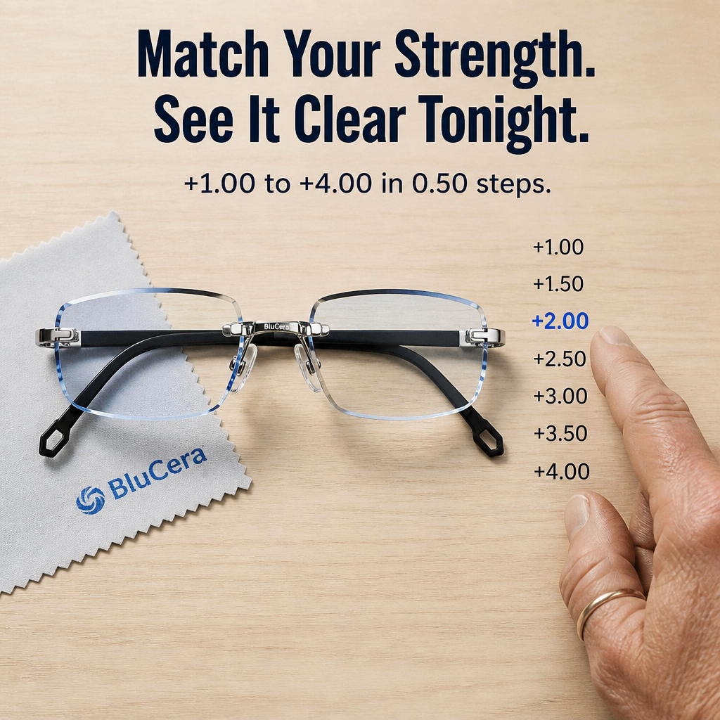 BluCera™ — See, Drive & Scroll Clearly With Just One Lightweight Pair