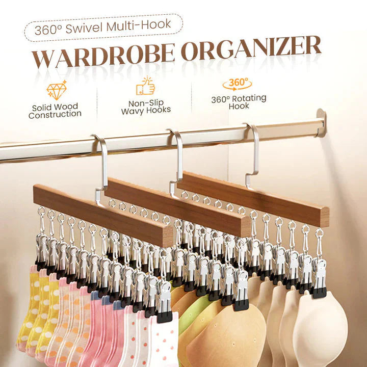Set of Wooden Hangers – Two Hangers Included per Pack