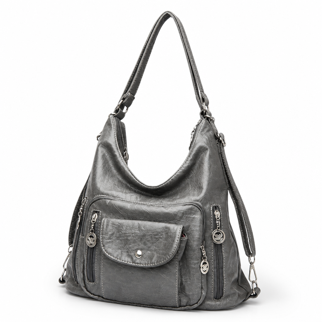 Supple Leather Oversized Tote Bag (Magnetic Clasp)