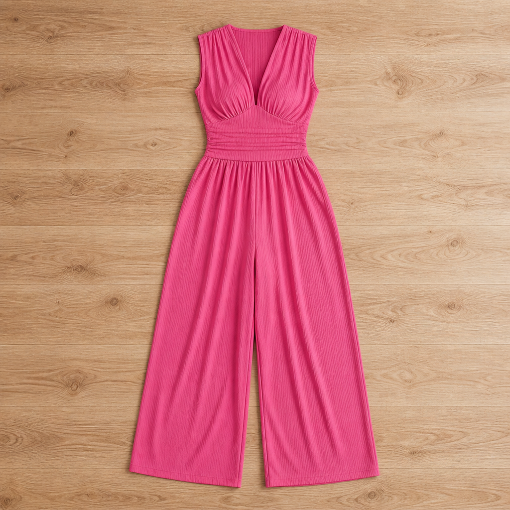 VeloraLuxe™ Sleeveless Wide-Leg Jumpsuit — Own Every Moment with Freedom, Flatter, and Flawless Comfort