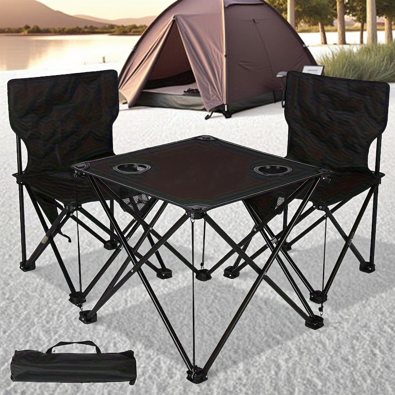 Compact Outdoor Furniture Set with Metal Frame and Oxford Fabric