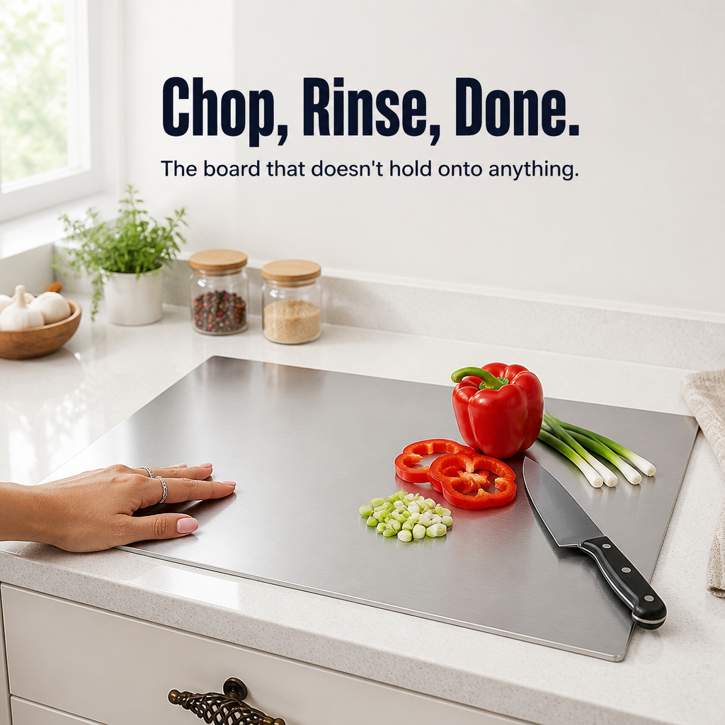 SteelPure™ — Swap Three Funky Boards for One That Rinses Away Odors