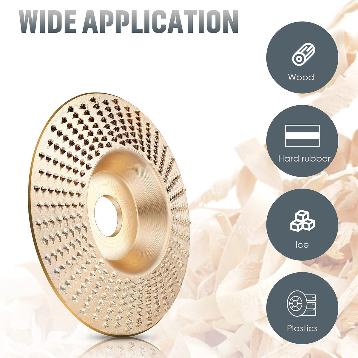 Grinding Disc Set for Angle Grinder - Flat, Beveled, and Arc Tungsten Carbide