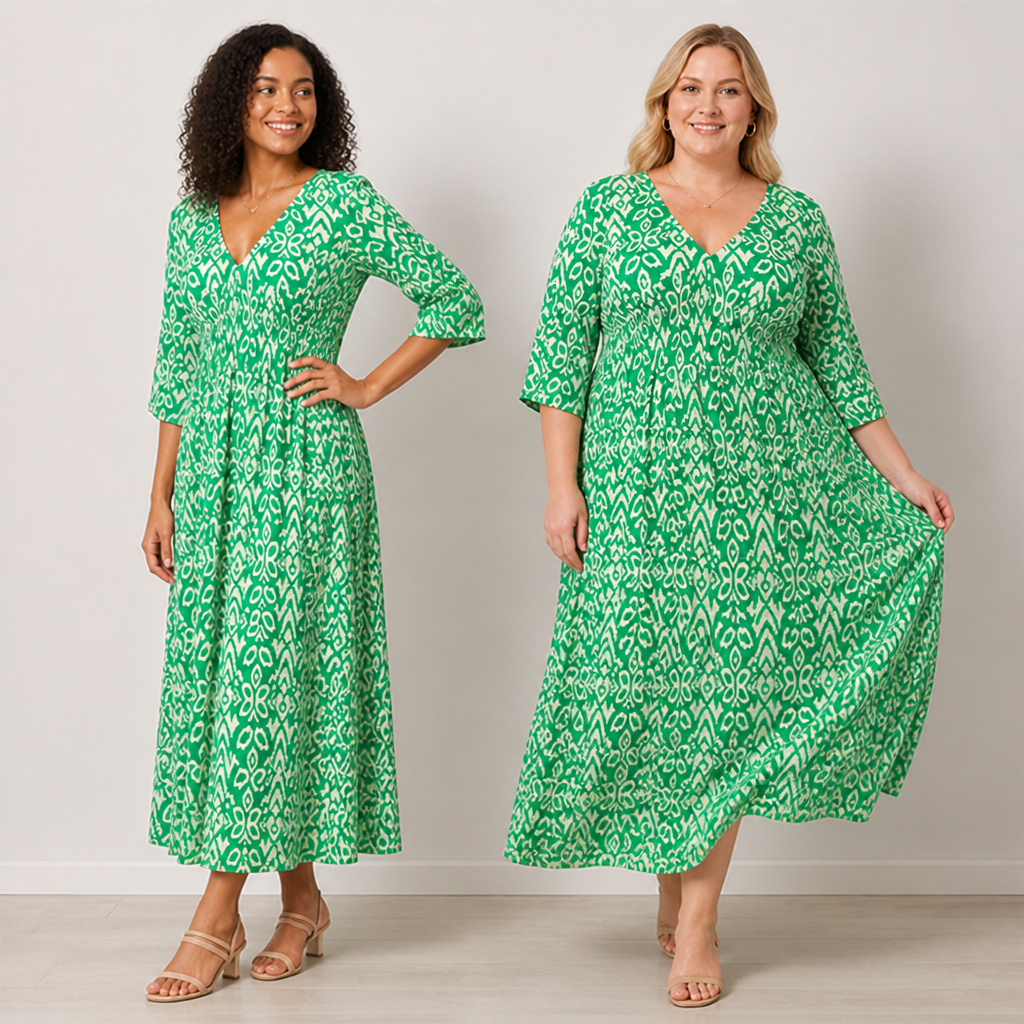 VelaRose™ Floral V-neck Dress — Sculpt Your Curves with Effortless Elegance and All-Day Comfort