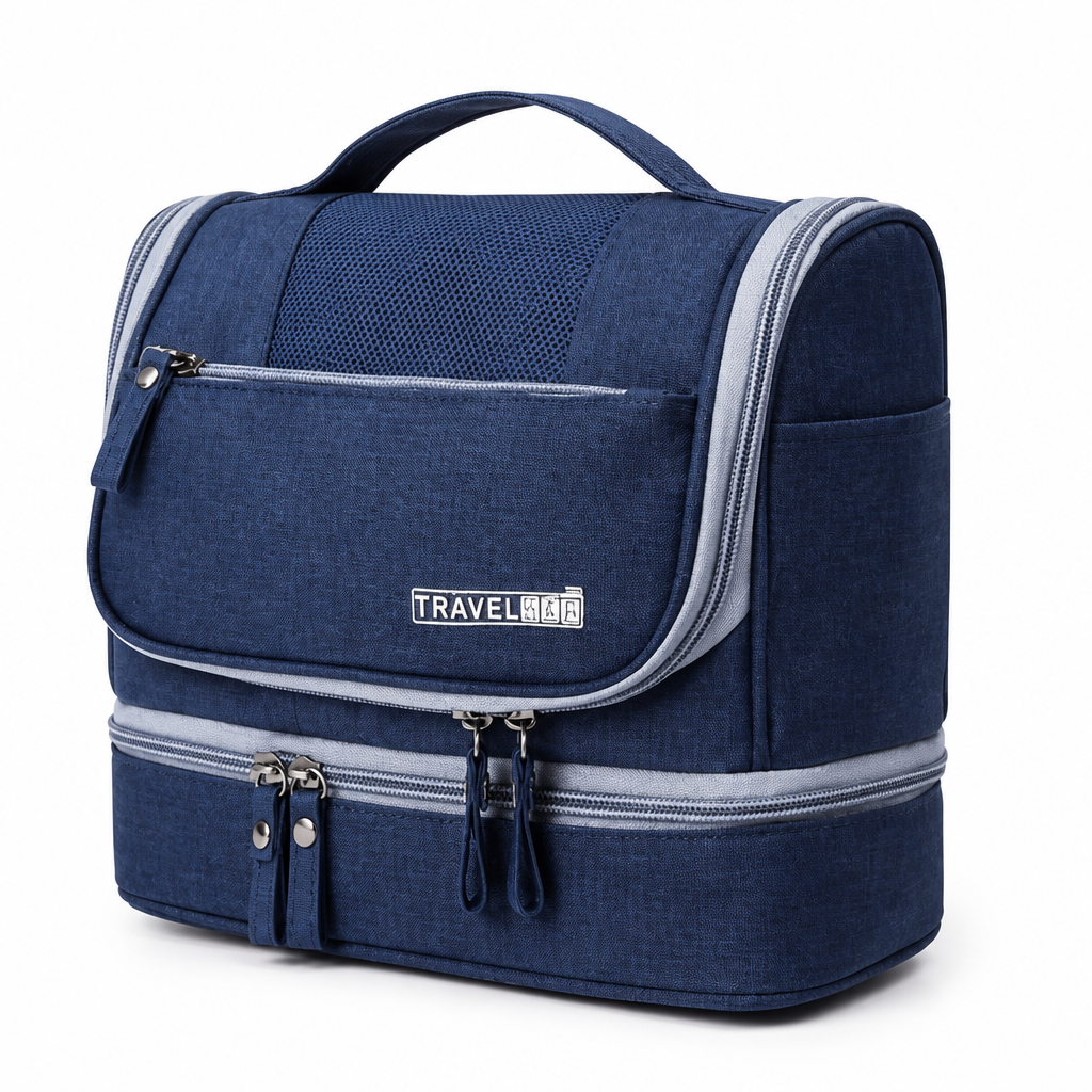 Waterproof & Leakproof Nylon Hanging Toiletry Bag (Multiple Compartments)