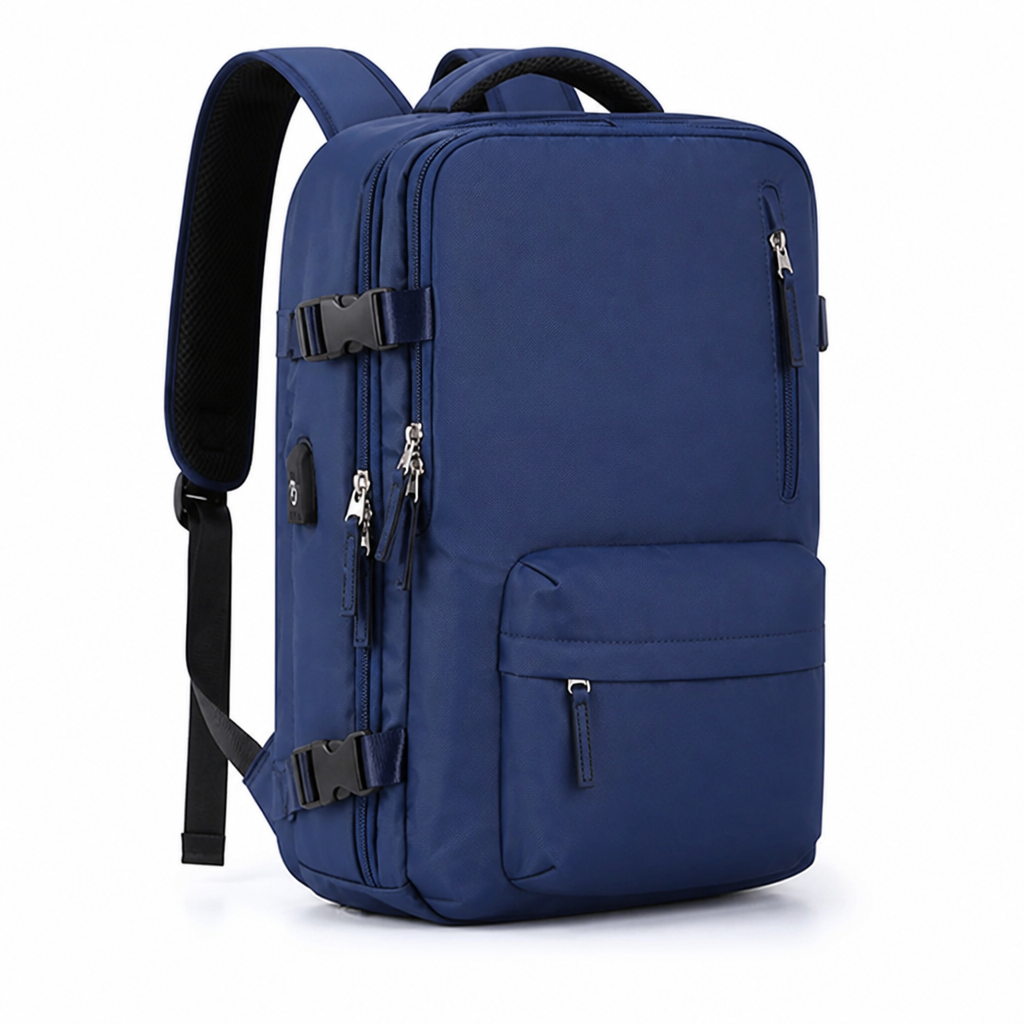 Water-Resistant Nylon Anti-Theft USB Travel Backpack