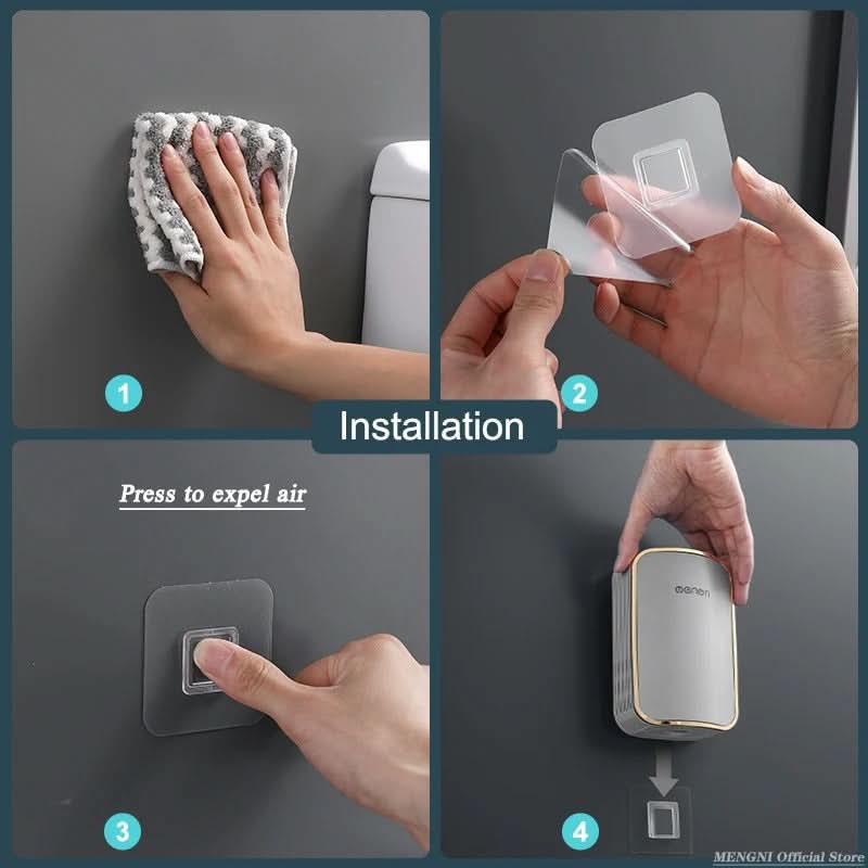 Wall-Mounted Toilet Brush Set with Quick Drying Feature