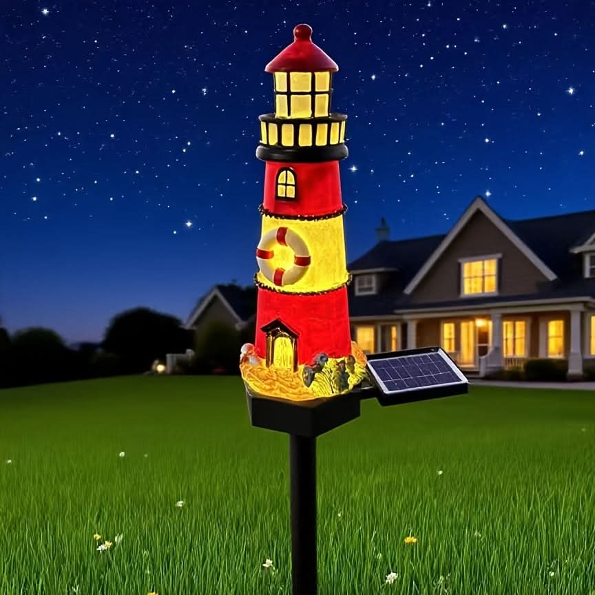 Solar Outdoor Decorative Lighthouse Lamp for Garden