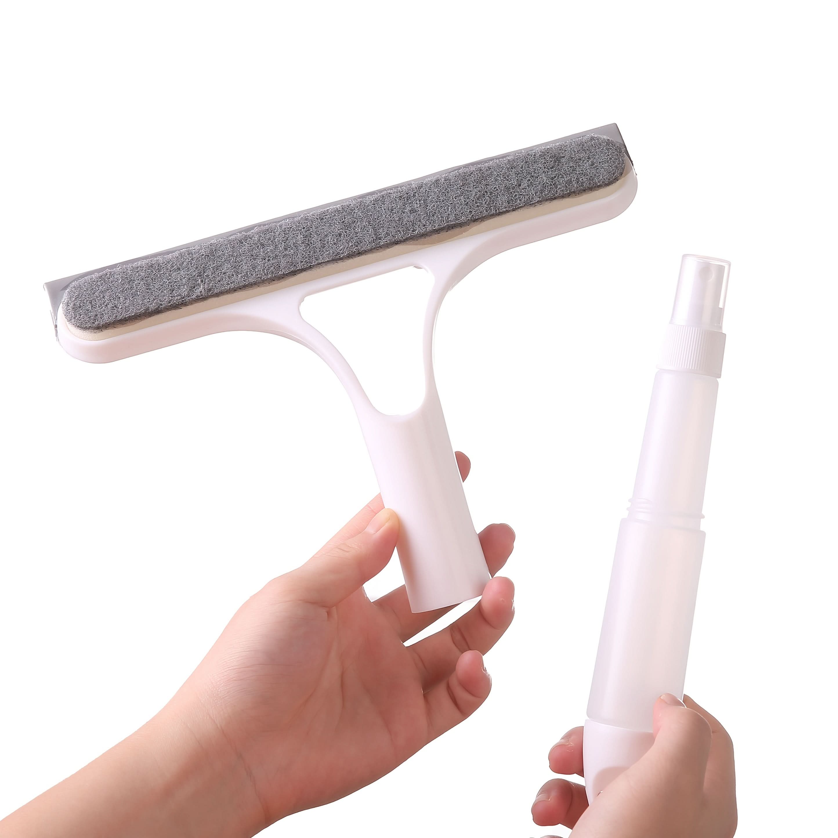 3-in-1 Scraper for Windows and Mirrors with Detachable Microfiber Cloth