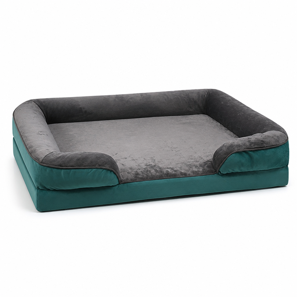 Orthopedic Foam & Washable Cover Dog Bed (Non-Slip Bottom)