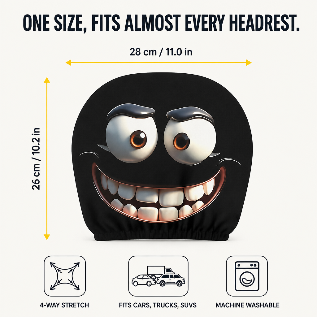 HappyCaps™ — Pop Cartoon Faces on Your Headrests and Catch Eyes