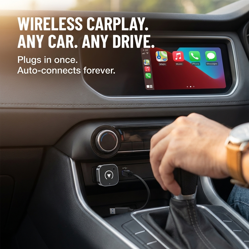 FluxWay™ — Ditch the Cable and Auto-Link Wireless CarPlay & Android Auto