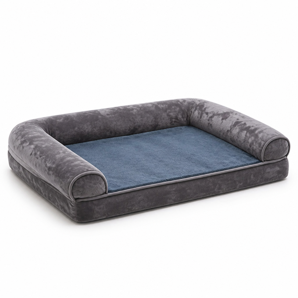 Orthopedic Bolster Dog Bed (Removable Washable Cover)