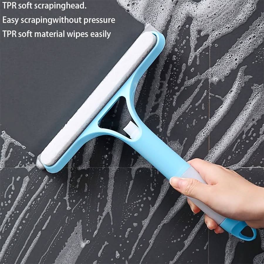 3-in-1 Scraper for Windows and Mirrors with Detachable Microfiber Cloth