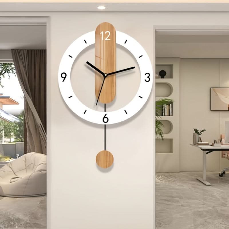 Scandinavian Style Wooden Wall Clock – Swing Design