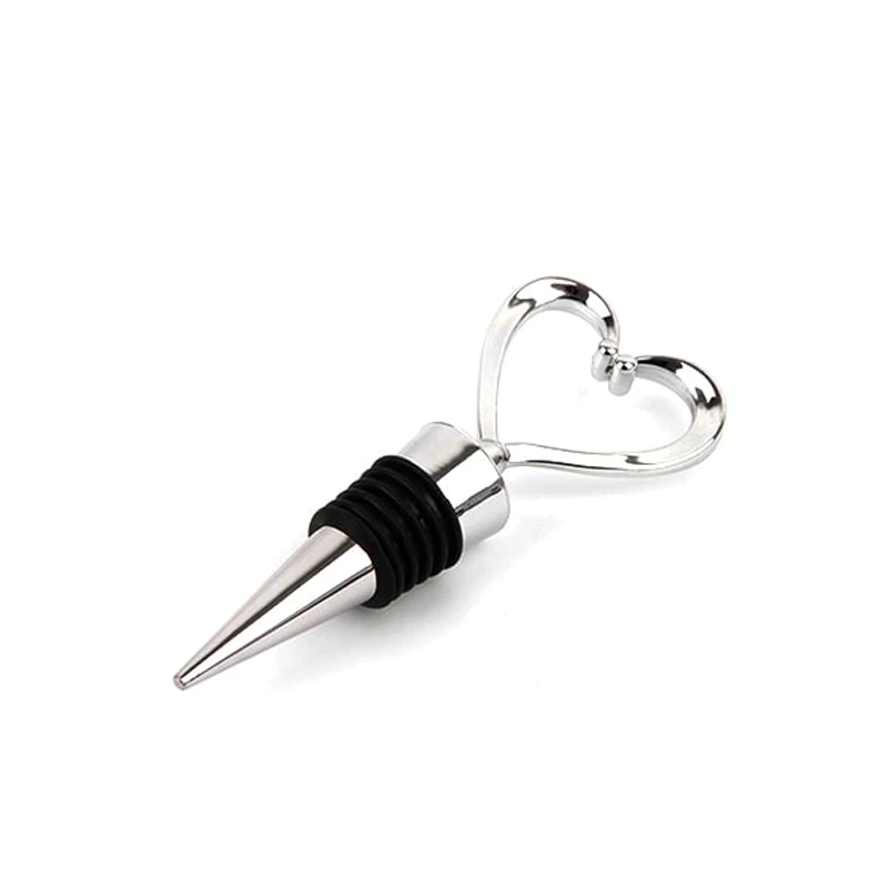 Wine Stopper in Heart Shape with Rubber Seal