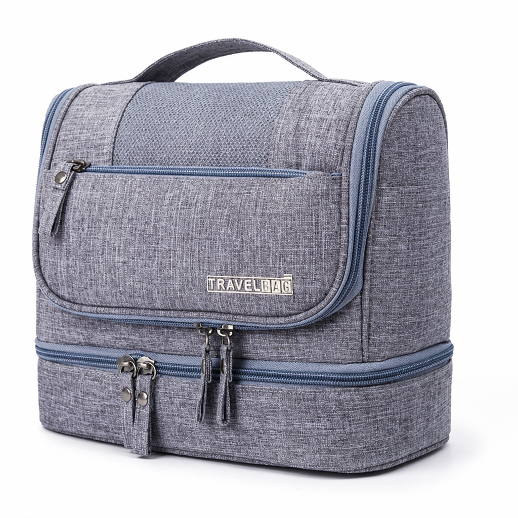 Waterproof & Leakproof Nylon Hanging Toiletry Bag (Multiple Compartments)