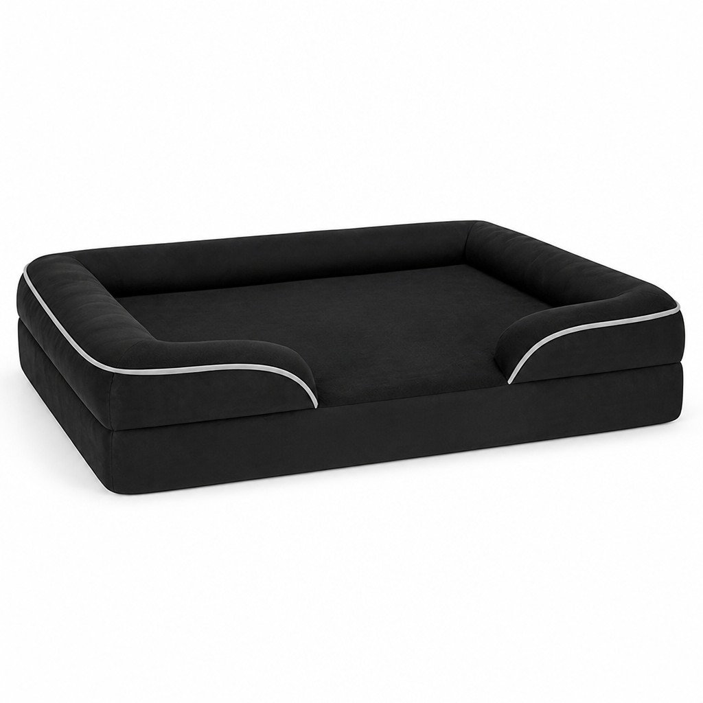 Orthopedic Foam & Washable Cover Dog Bed (Non-Slip Bottom)
