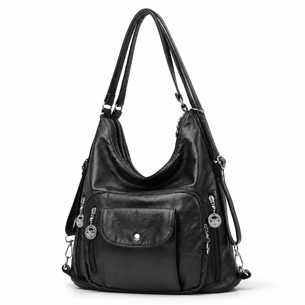Supple Leather Oversized Tote Bag (Magnetic Clasp)