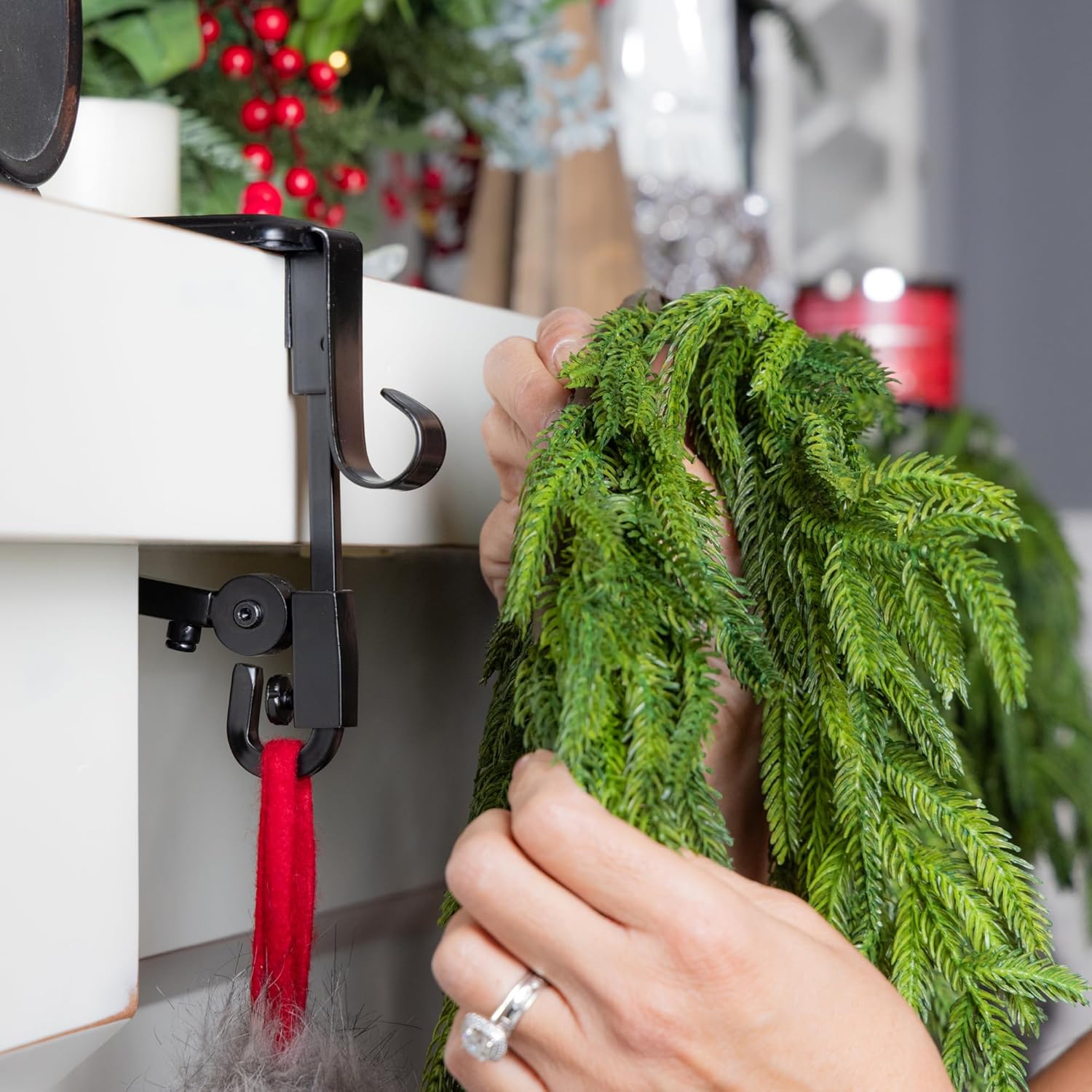 GlideGrip™ — Secure Every Stocking with Stress-Free, Scratch-Proof Strength