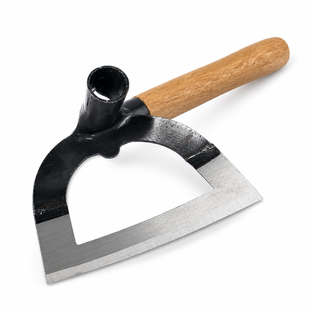 Hand-Forged Manganese Steel Dual-Function Garden Hoe