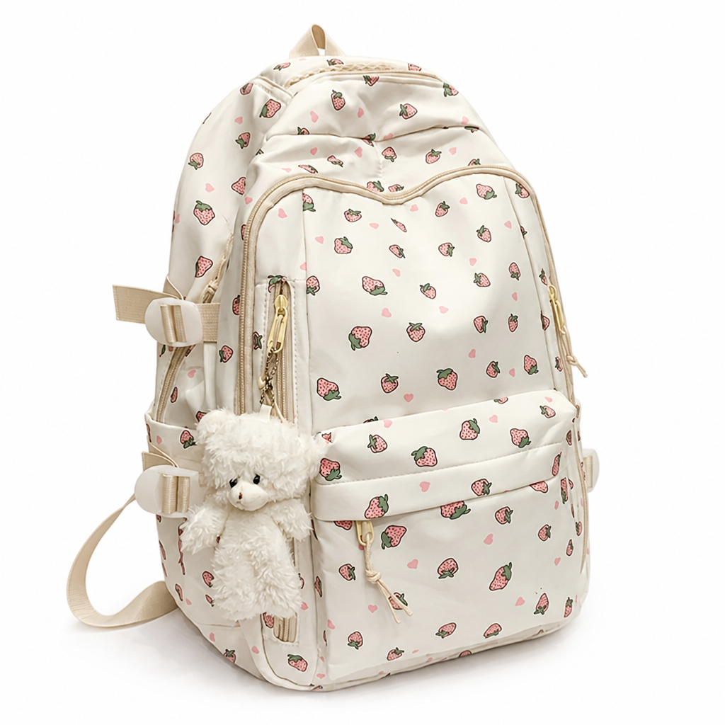 Floral Print Multi-Compartment Backpack