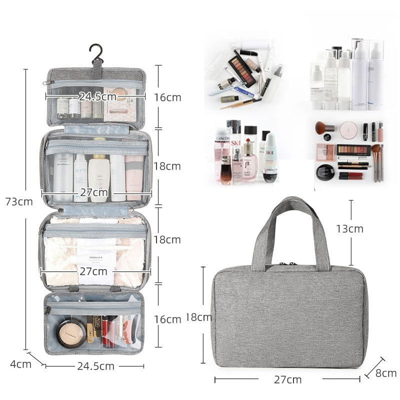 Waterproof Toiletry Organizer Bag with 4 Storage Pockets