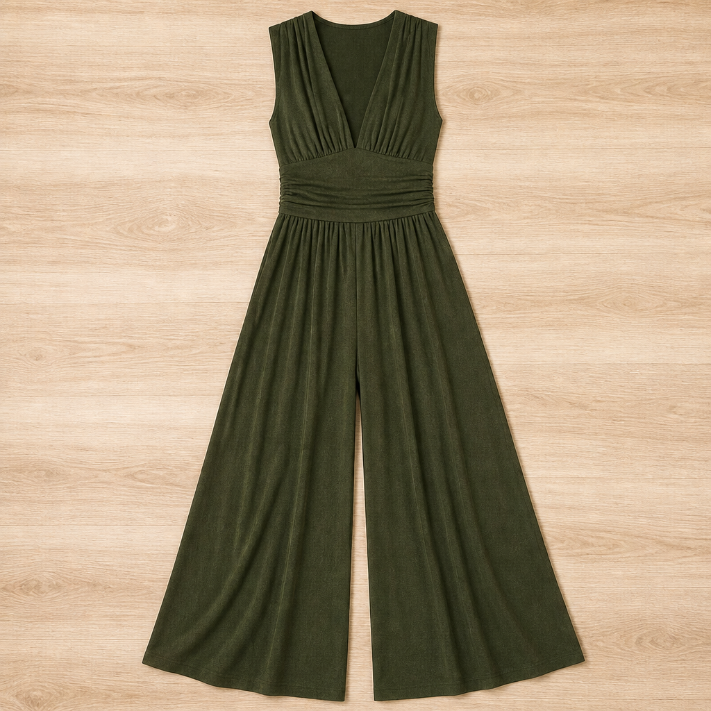 VeloraLuxe™ Sleeveless Wide-Leg Jumpsuit — Own Every Moment with Freedom, Flatter, and Flawless Comfort