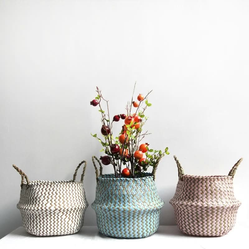 Wicker Storage Basket - Bohemian Style Organizer