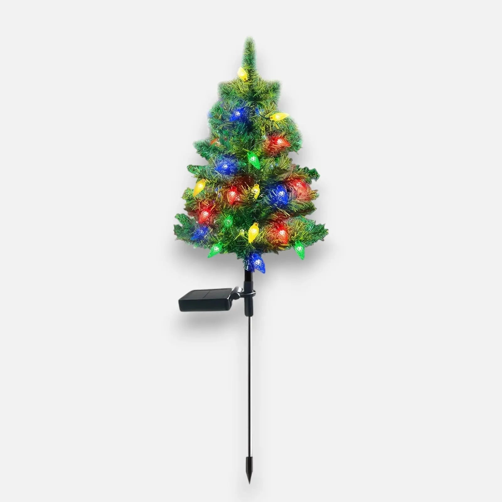 Weather-Resistant Solar Christmas Tree — Dazzlingly Beautiful for Snowy Winter Days