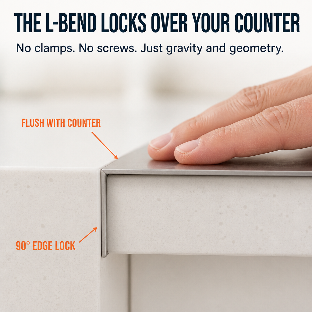 PureSteel™ — Attaches to Your Counter and Erases Bacteria in Seconds