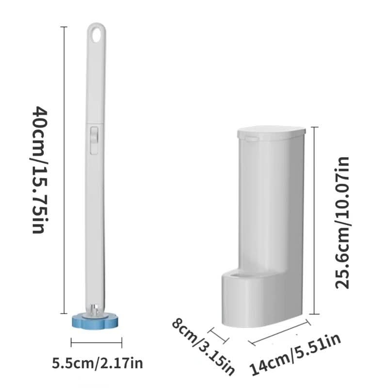 Disposable Toilet Brush Set with Interchangeable Heads