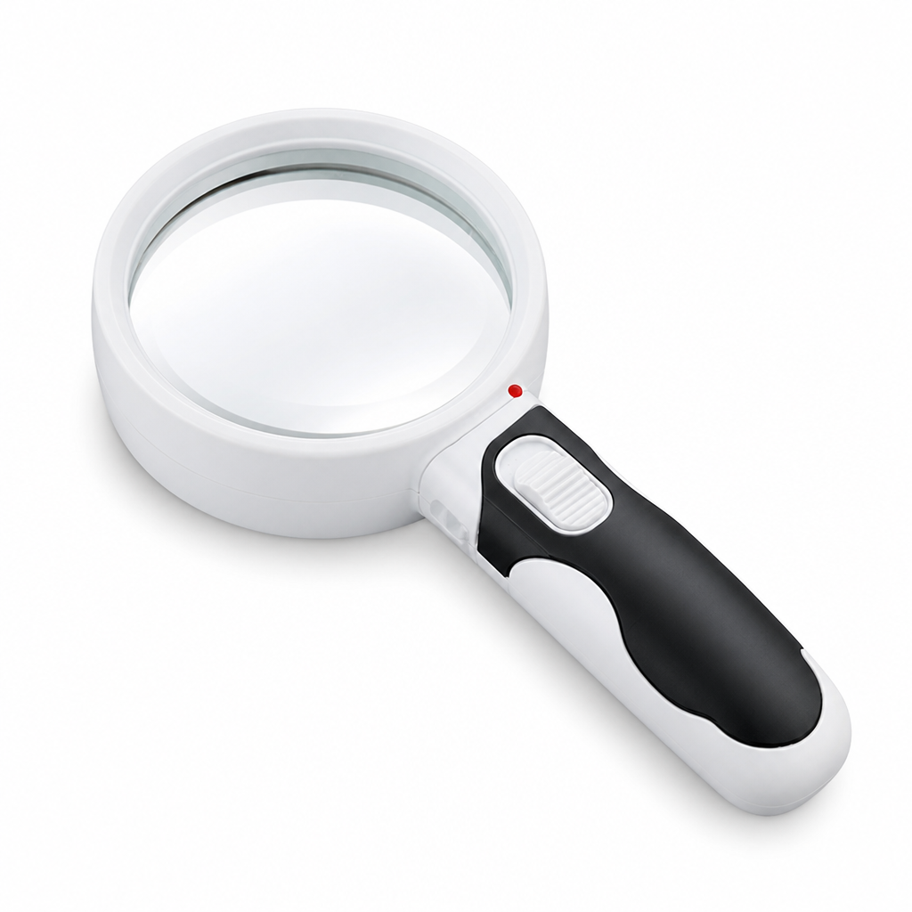 20X Distortion-Free LED Double-Lens Magnifying Glass