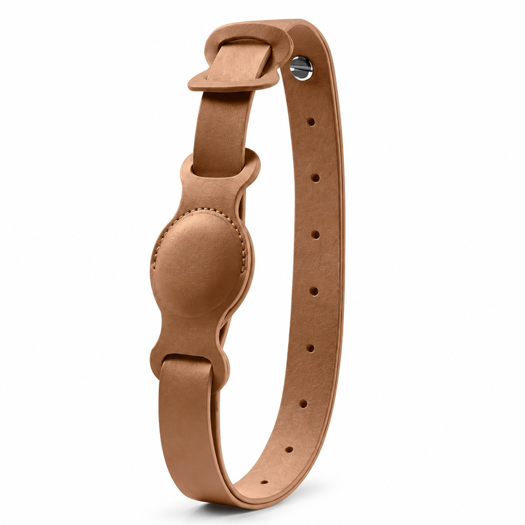 Wear-Resistant Leather AirTag-Accessible Dog Collar (Adjustable Fit)
