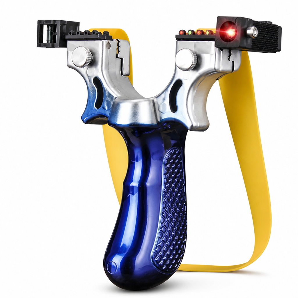 Built-In Laser & Level Anti-Slip Grip Slingshot