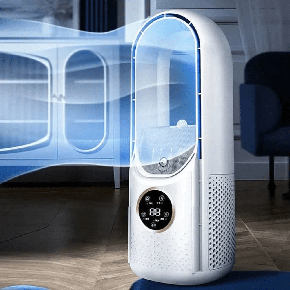 Bladeless Personal Desk Fan – Quiet Air Circulator for Home Office