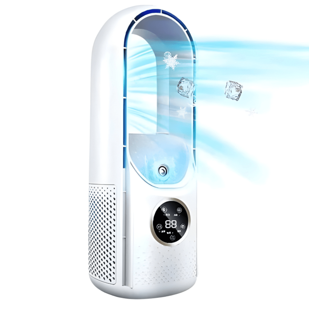Bladeless Personal Desk Fan – Quiet Air Circulator for Home Office