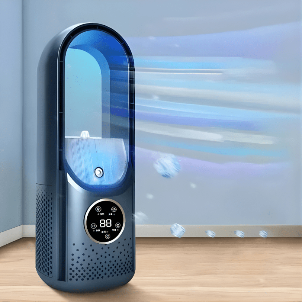 Bladeless Personal Desk Fan – Quiet Air Circulator for Home Office