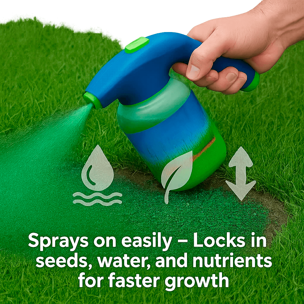 Grass Seed Spray and Liquid Lawn Treatment for Bare Spots