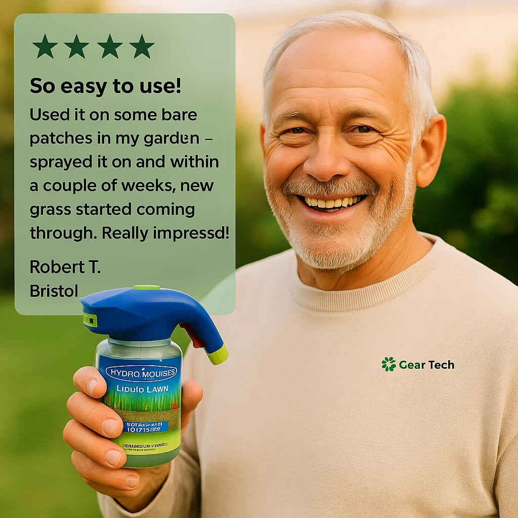 Grass Seed Spray and Liquid Lawn Treatment for Bare Spots