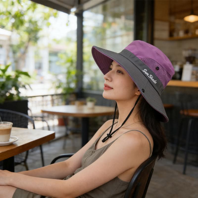 Breathable Mesh Outdoor Hat with Wide Brim for Sun Protection