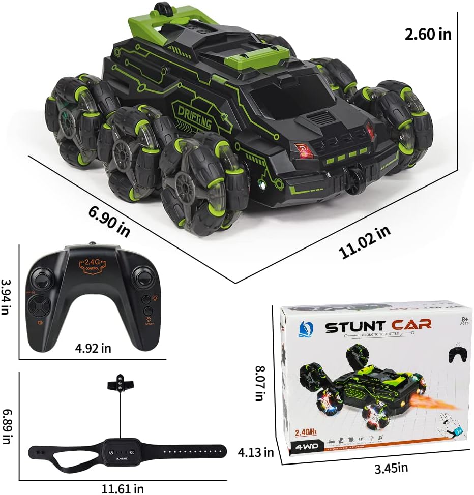 All-Wheel Drive Stunt Car with RC Remote Control