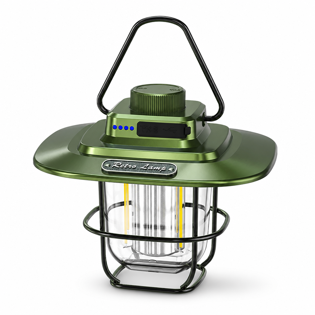USB-Rechargeable Weather-Resistant Vintage LED Camping Lantern