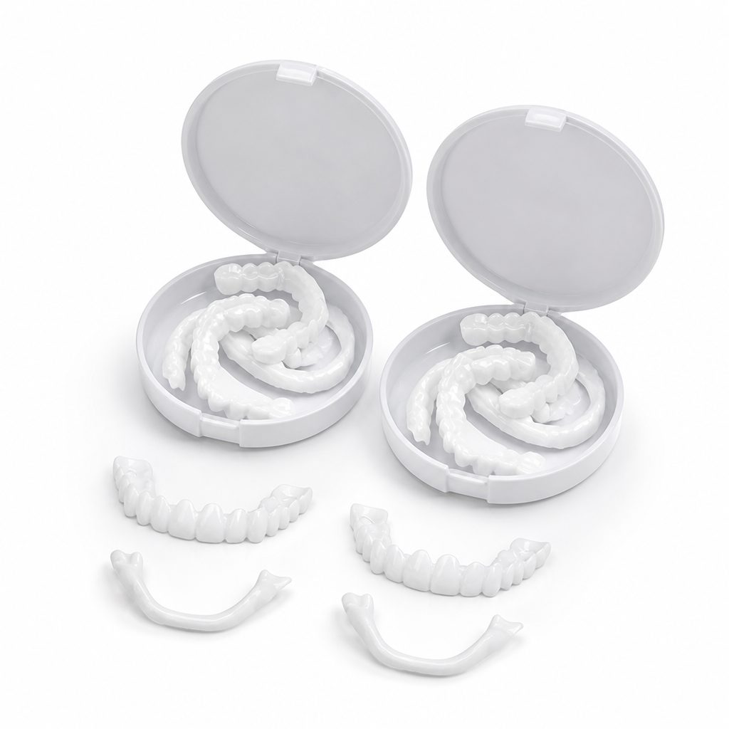 Snap-On Natural-Look Teeth Veneers (Top & Bottom)