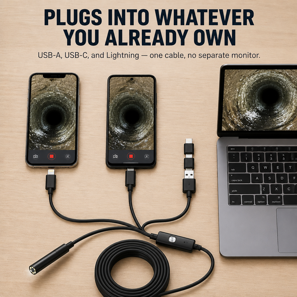 AquaScope™ — Inspect Inside Walls, Pipes & Engines Without Breaking Them Open