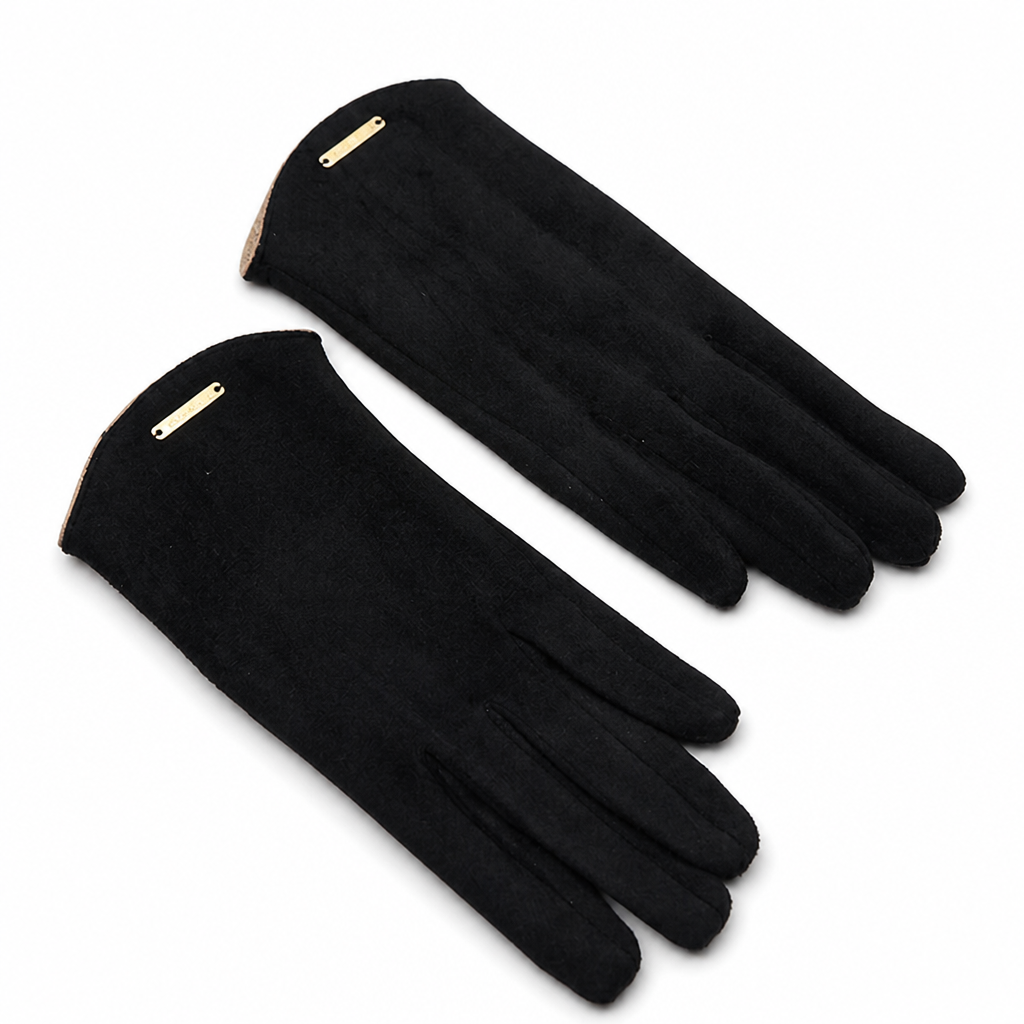 Cashmere-Lined Suede Touchscreen Gloves (One Size)