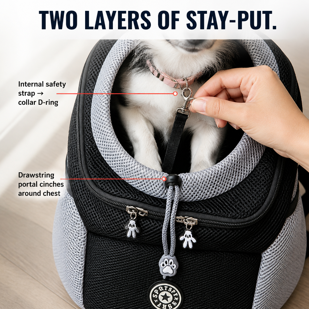 Tailmate™ — Hands-Free Small Dog Carrier for Every Walk, Hike & Errand
